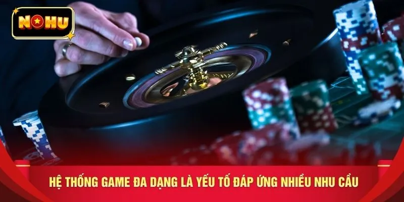 Hệ thống game đa dạng là yếu tố đáp ứng nhiều nhu cầu